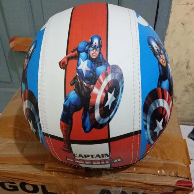 Mũ bảo hiểm bằng da họa tiết Captain America dành cho bé 3-10 tuổi