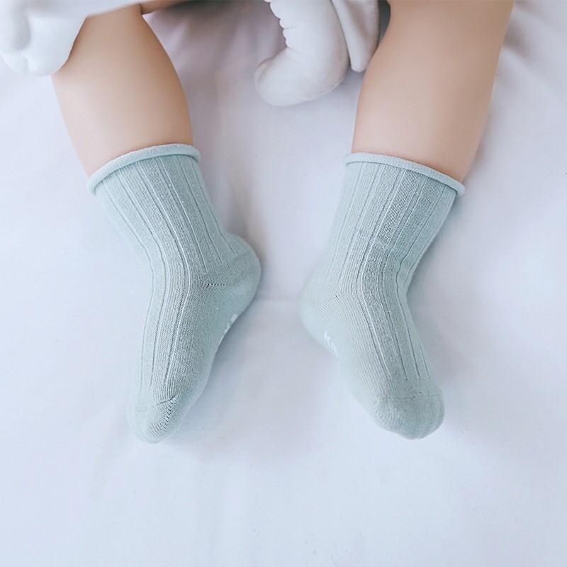Tất cổ cao set 3 đôi chống trơn trượt xuất Hàn cho bé