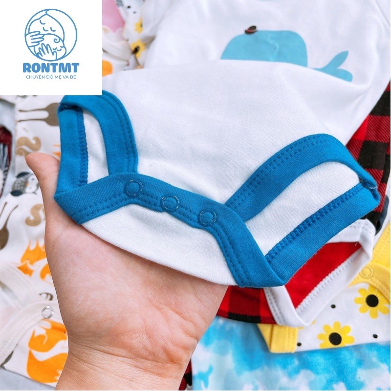 Sét 5 body tay ngắn Beliti cho bé từ 0 - 12 tháng (kèm móc)