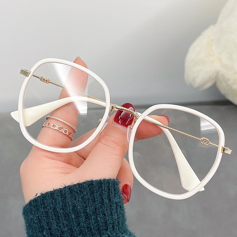Korean Oversize Frame Anti Radiation Eye Glasses for Women Anti Blue Light Eyewear