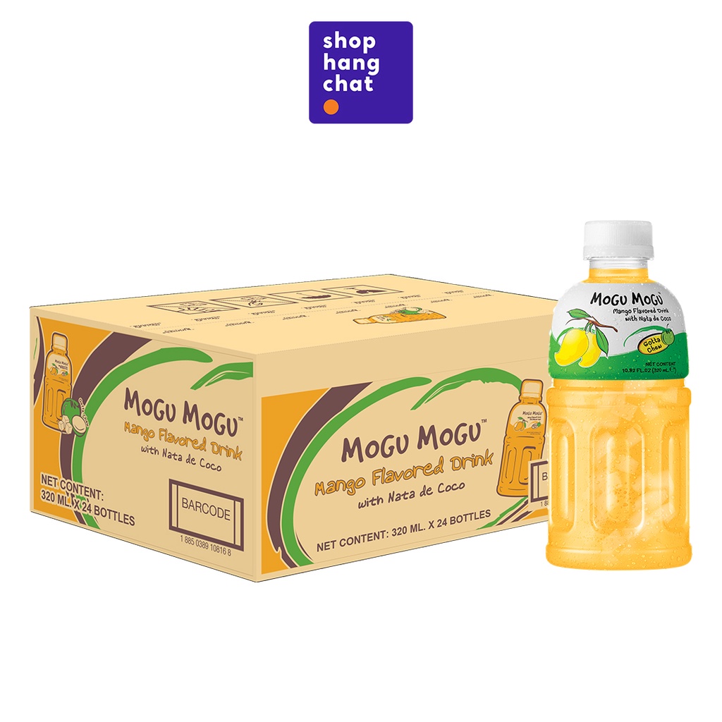 Nước Trái Cây Mogu Mogu Thạch Dừa Vị Dâu, Xoài, Dừa, Dứa, Ổi, Vải, Dưa Hấu 320ml