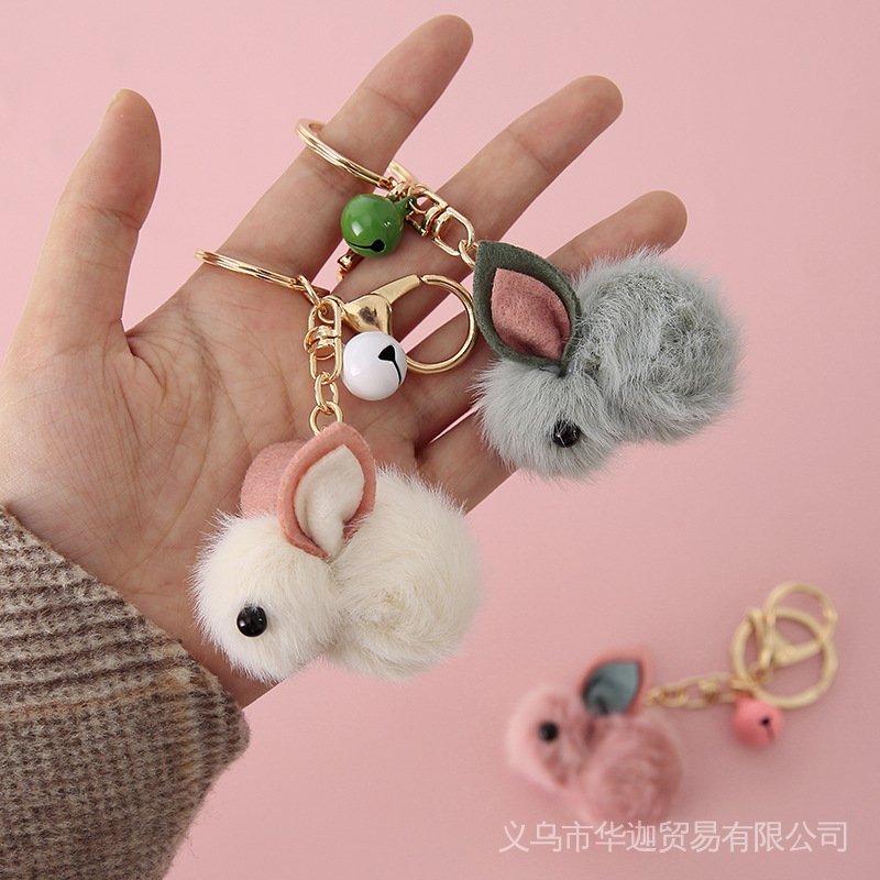 Móc Khóa Hình Thỏ Con Xinh Xắn Dễ Thương