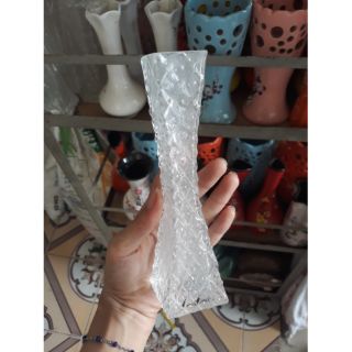 Bình hoa thủy tinh nhỏ H18cm cắm hoa để bàn xinh xắn