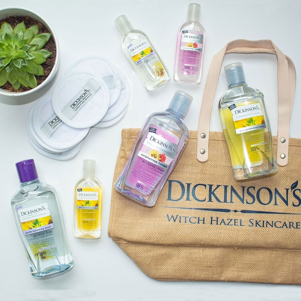 Toner Chiết Xuất Hoa Hồng Dickinson’s Enhanced Witch Hazel Hydrating Toner, Không Chứa Cồn, Dưỡng Ẩm Da