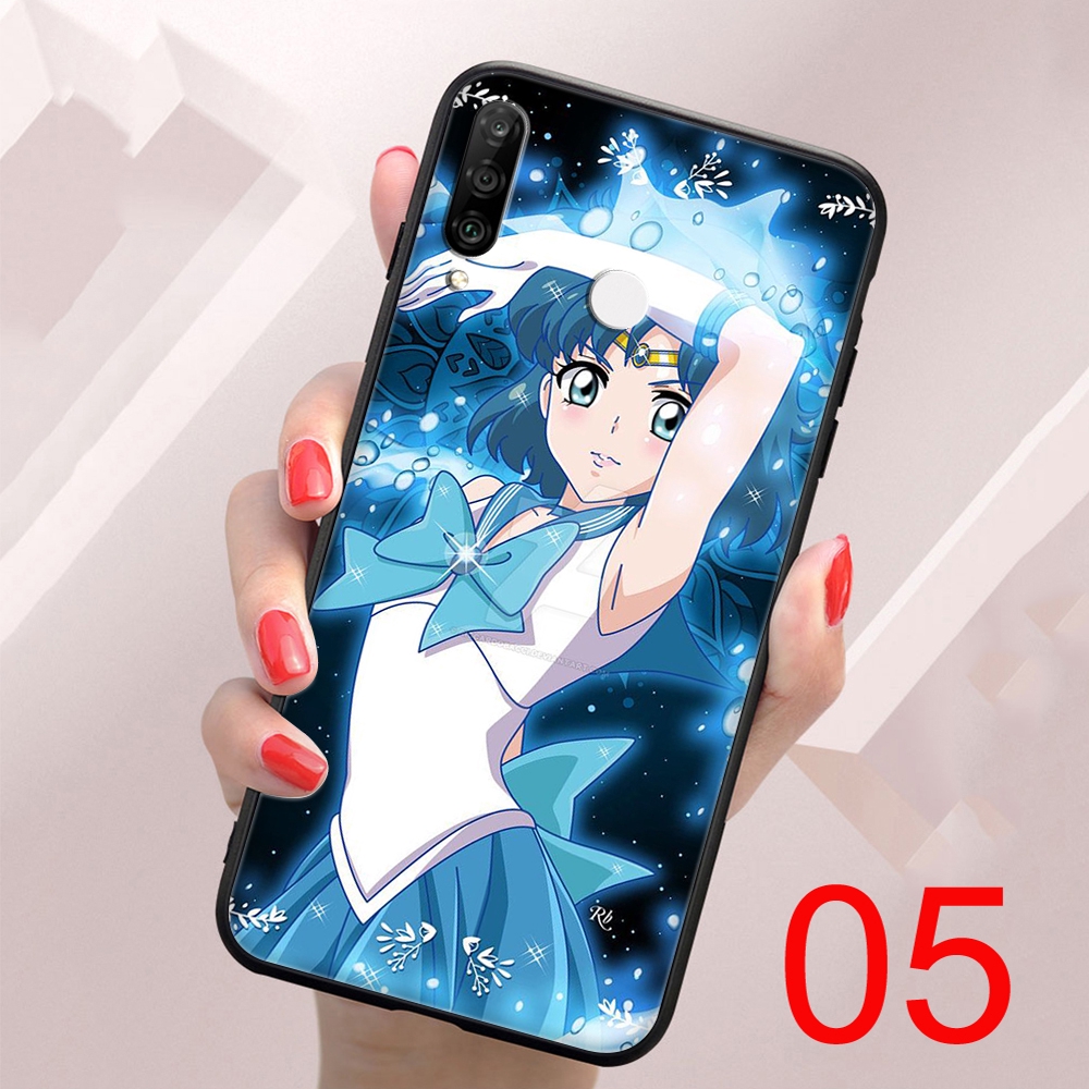 SAILOR MOON Ốp Điện Thoại Mềm Viền Đen Hình Thủy Thủ Mặt Trăng A1 Cho Realme 6 6i 5s Q C11 C12 C15 X50 C2 C3 Pro