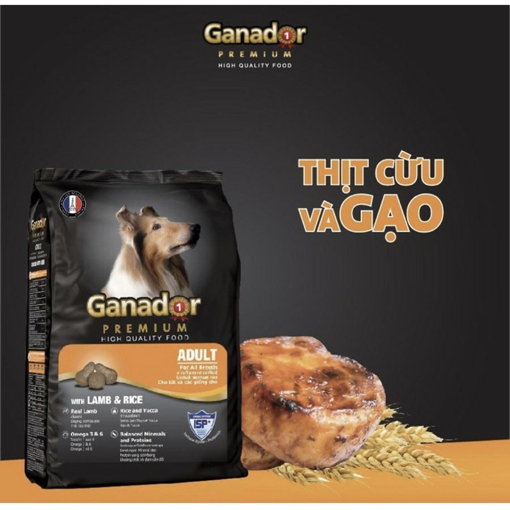[3kg]Thức ăn cho chó trưởng thành Ganador vị thịt cừu + cá hồi + gà