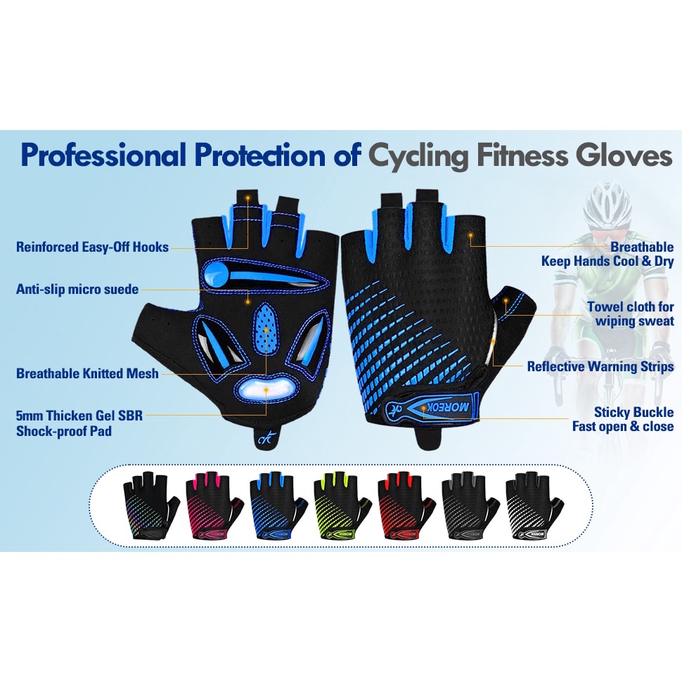 NEENCA Găng Tay Nửa Ngón Chạy Xe Đạp Địa Hình Cho Nam Nữ NEENCA