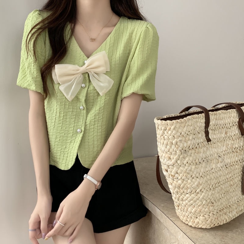 Đầm Nữ Cổ Chữ V Phong Cách Pháp Thời Trang Mùa Hè Mới