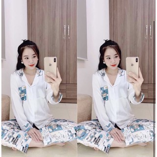 Đồ bộ lụa satin đồ dài. XÃ LỖ BỘ LỤA SATIN BỘ DÀI SIÊU HOT