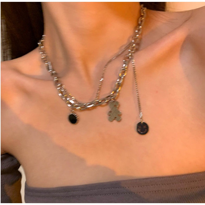 Vòng Cổ Thép Titan 1/2 Lớp Không Phai Màu Thiết Kế Mới 2021