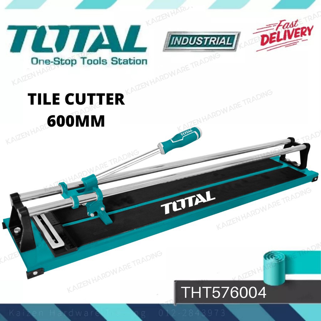 Bàn cắt gạch đẩy tay 6 tất Total THT576004 Độ dày cắt tối đa 60cm Kèm theo 2 đồng tiền hợp kim [Hàng CHính Hãng]