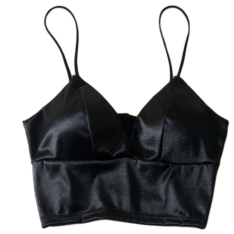 Áo croptop sát nách dây mảnh thiết kế cổ chữ v khoét sâu quyến rũ dành cho nữ