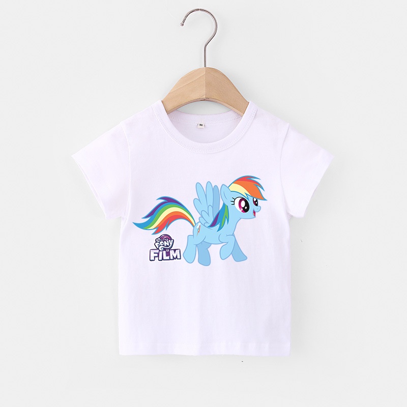 Áo thun tay ngắn in hình ngựa Pony dễ thương thời trang phong cách Hàn Quốc cho bé