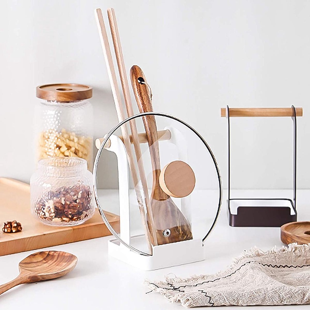 Giá Đỡ Nắp Nồi Chống Trượt Bằng Kim Loại