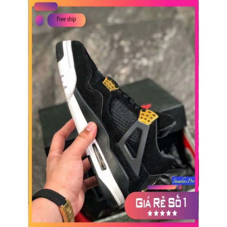 𝐑ẻ 𝐓Ế𝐓 Ảnh thật Giày thể thao AIR JORDAN 4 Retro Pure money đen cho nam và nữ siêu đẹp ^ ; ོ , ! ₂ . ok