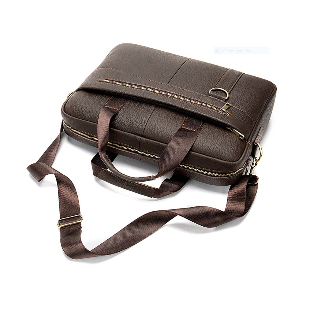 Túi xách nam công sở 100% da bò thật cao cấp phong cách mới 15,6&quot;