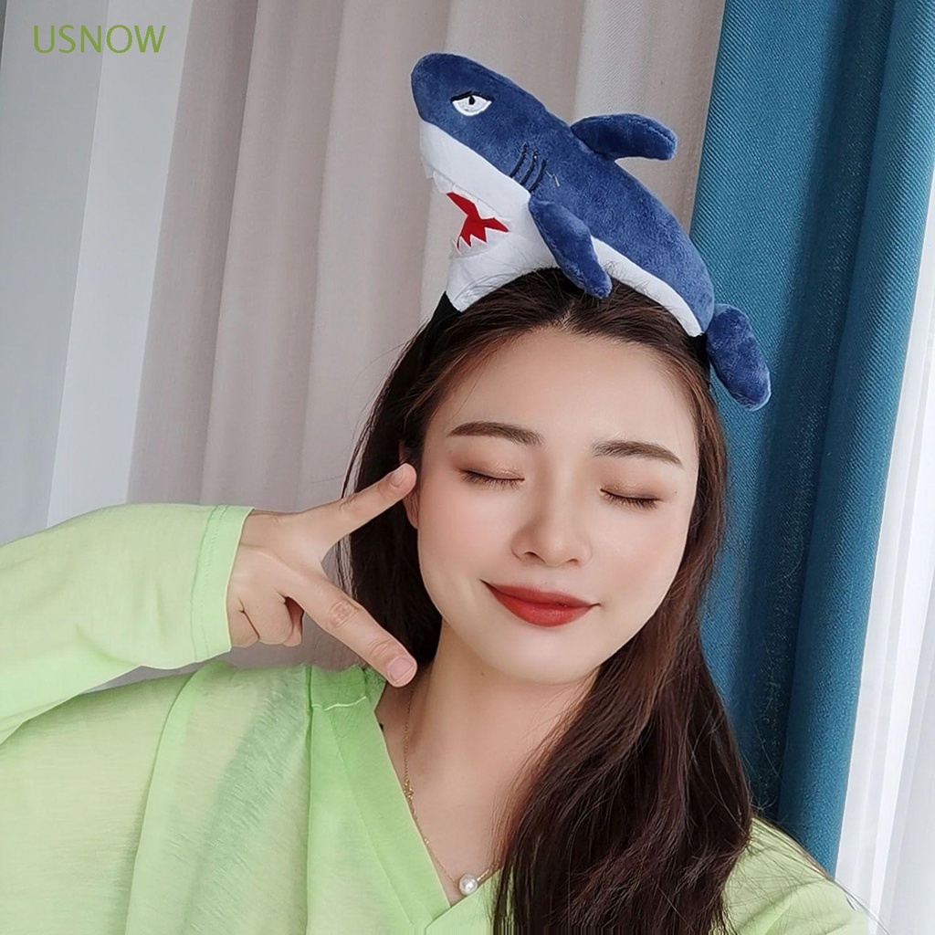Băng Đô Cài Tóc Hình Cá Mập / Cá Mập / Khủng Long Nhồi Bông Dễ Thương Đơn Giản Phong Cách Hàn Quốc