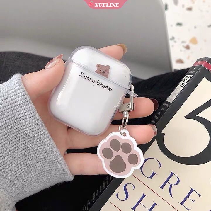 Vỏ bọc bảo vệ hộp sạc tai nghe bluetooth TPU dẻo bảo vệ trong suốt đáng yêu thích hợp cho EIRPODS 1 2 PRO I12