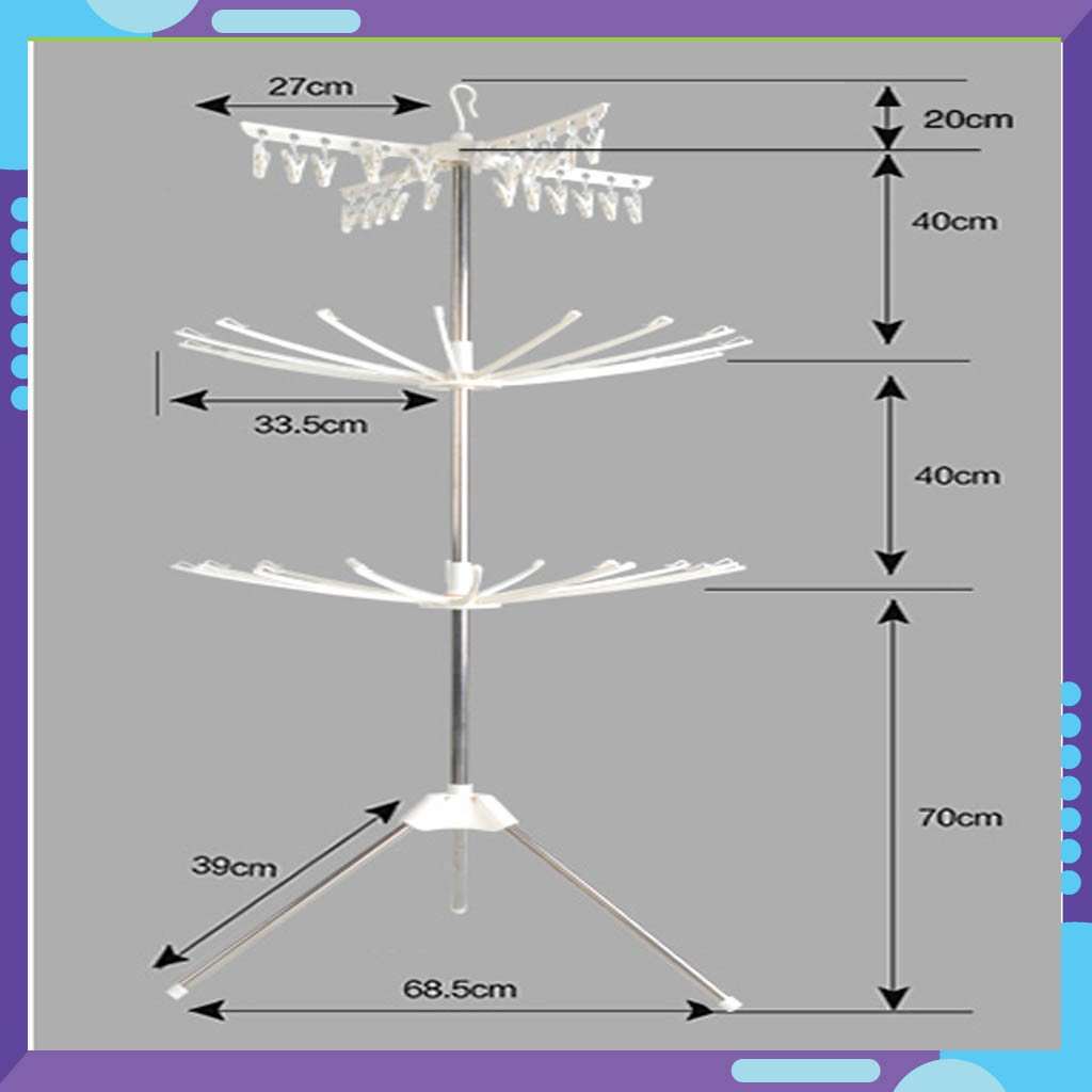 [NHANH- GỌN - THẨM MỸ] Combo cây treo quần áo ban công cây treo tiện lợi thẩm mỹ