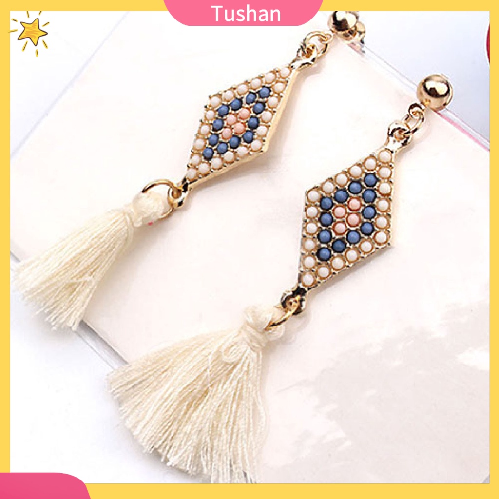 Khuyên tai tua rua phong cách cổ điển thanh lịch dành cho nữ