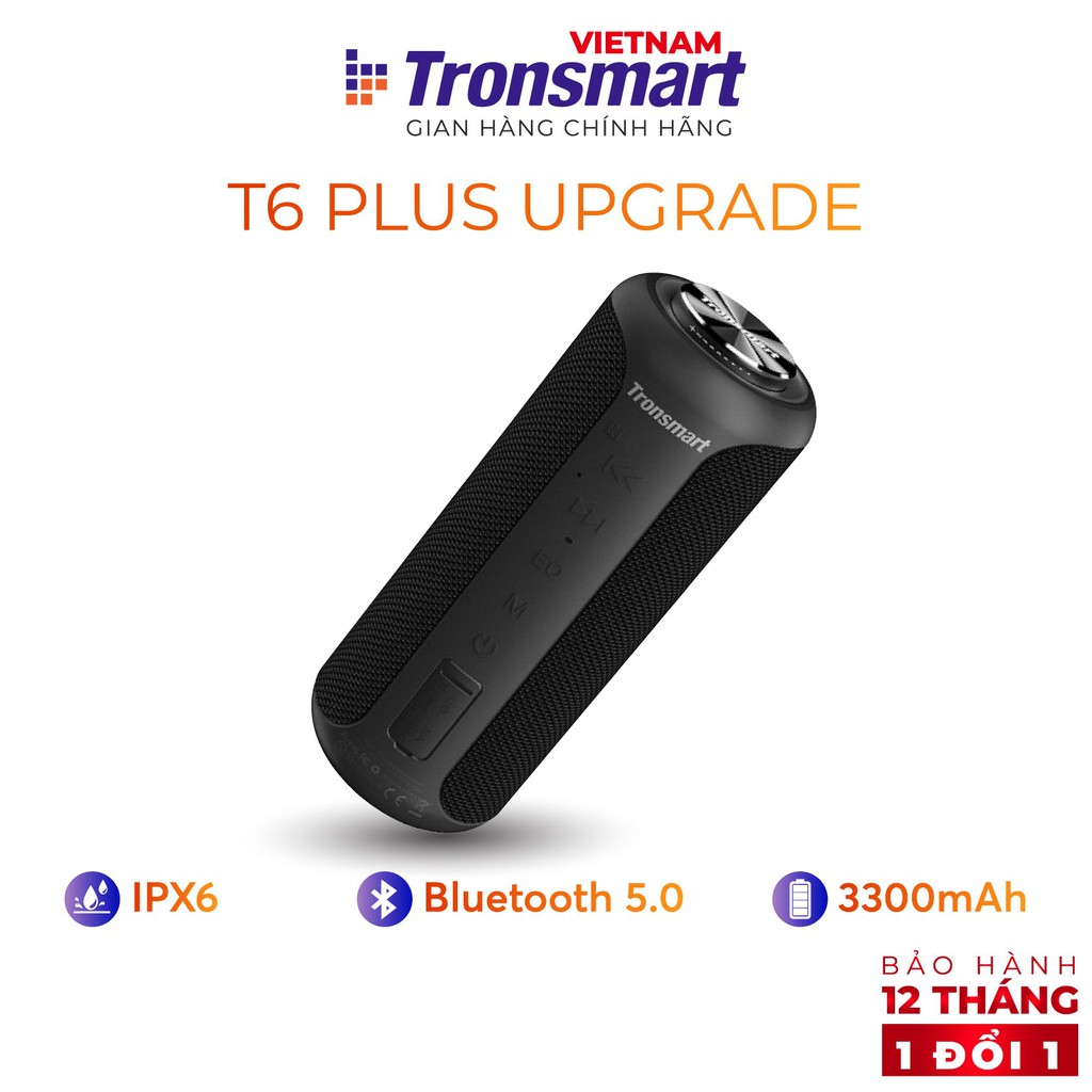 Loa Bluetooth 5.0 Tronsmart Element T6 Plus/ T6 Plus Upgraded - 360 độ - Hàng chính hãng - Bảo hành 12 tháng 1 đổi 1