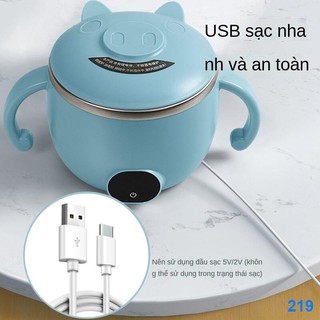 2021 ♀❈✈Bộ đồ ăn cho bé thông minh nhiệt độ ổn định bát dặm bổ sung bằng thép không gỉ thấm nước cách có thể sạc lại trẻ