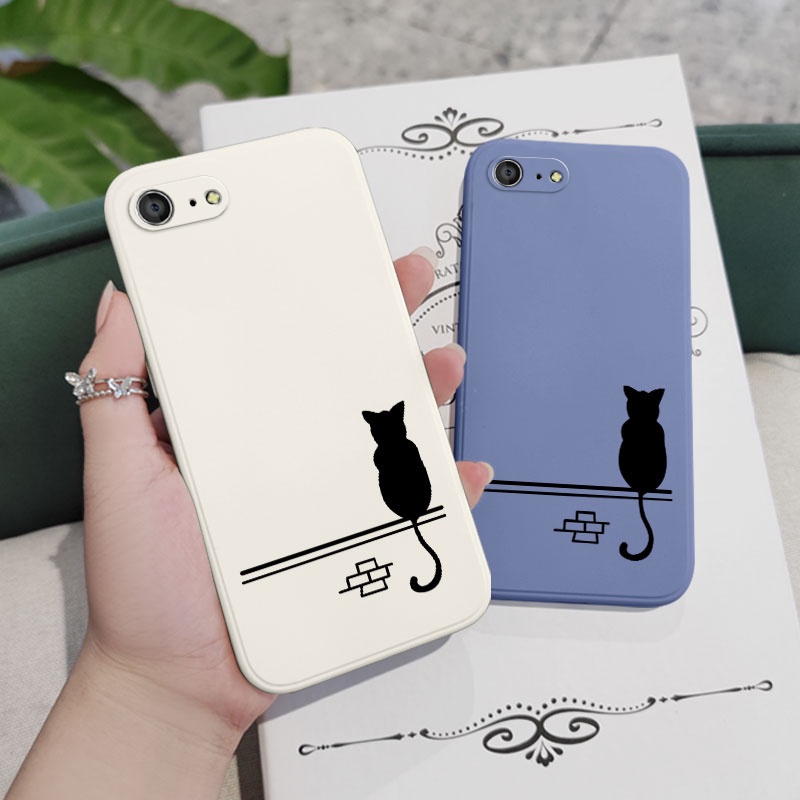 Ốp Điện Thoại Silicone Dẻo In Hình Mèo Năm Mới Cho IPhone 8 7 6 6S Plus SE 2020
