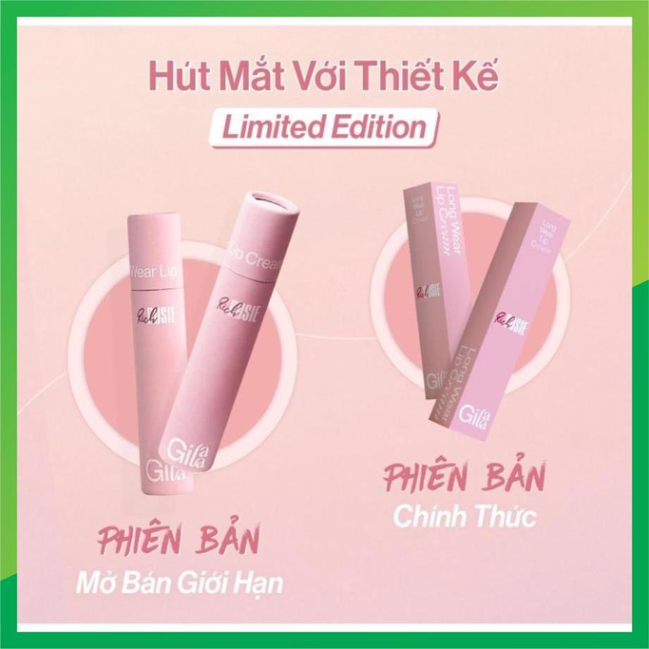 -Son kem lì Gilaa long wear lip cream  Rich Rosie Collection _hanquocmypham2022