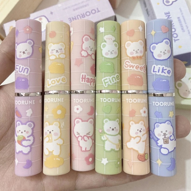 Son môi Toorune chất lì thiết kế vỏ in hình quái vật nhỏ sáng bóng