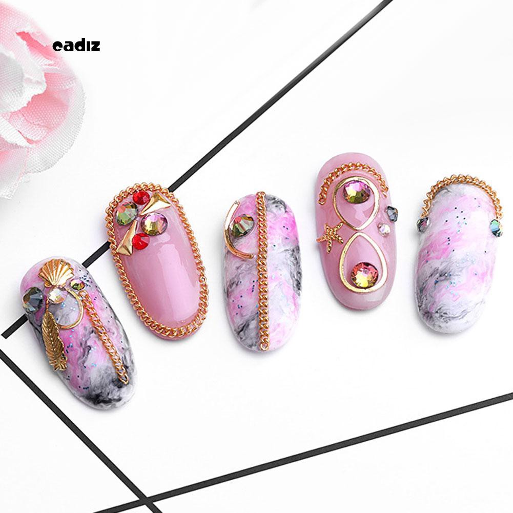 Dây xích hợp kim 3D nhiều màu sắc dùng để trang trí móng nghệ thuật