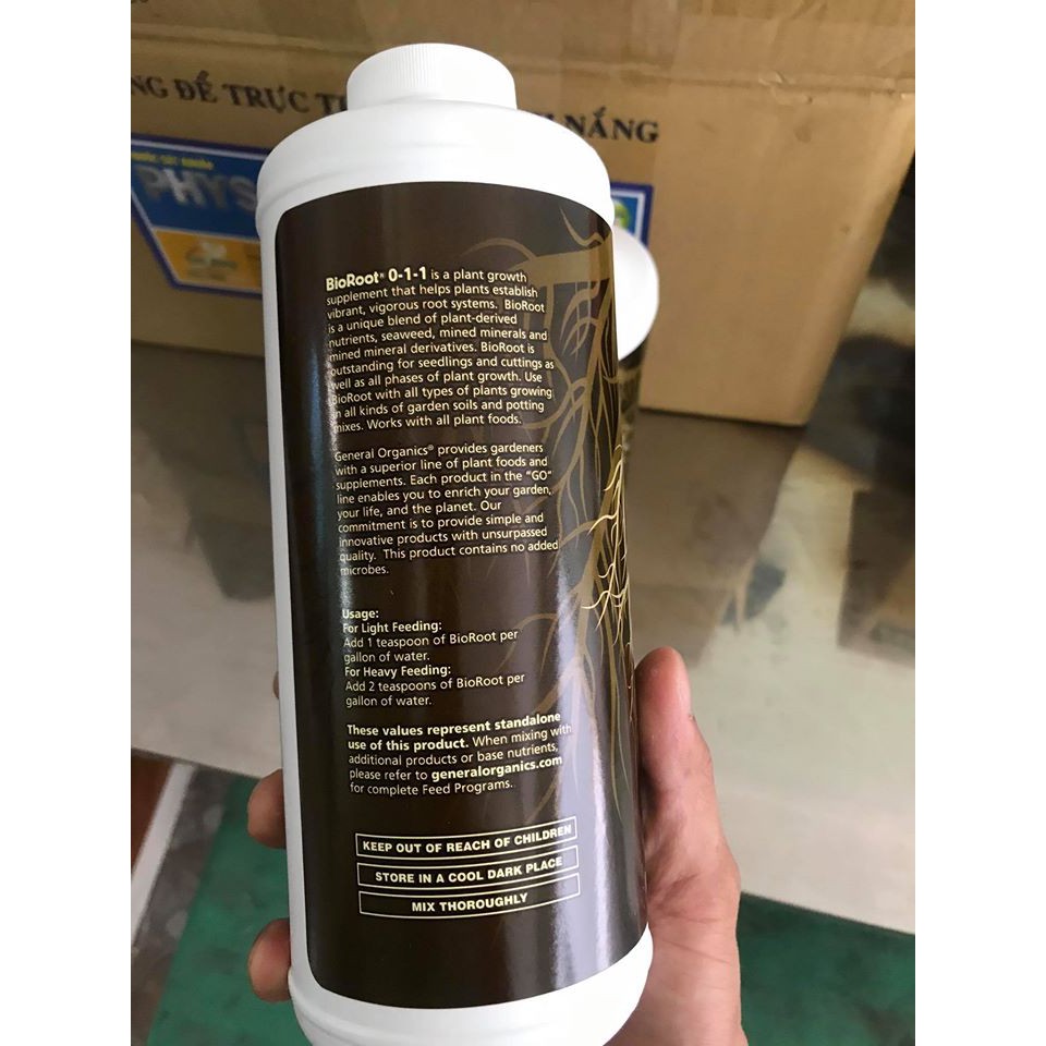 Chế phẩm hữu cơ kích rễ cực mạnh Bio Root 0-1-1 (Chai 946ml) - Nhập khẩu nguyên chai Mỹ