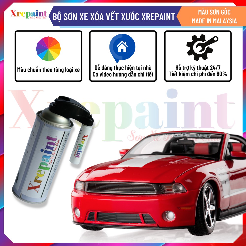 [HOT] Sơn Xóa Vết Xước Xe ô tô XREPAINT - Màu chuẩn đủ các dòng xe, dễ sử dụng