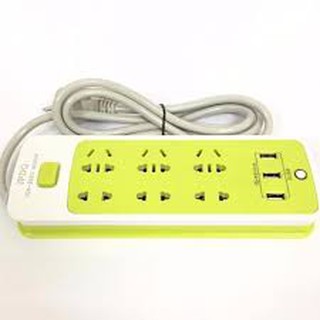 Ổ cắm điện đa năng chống giật với 3 cổng USP
