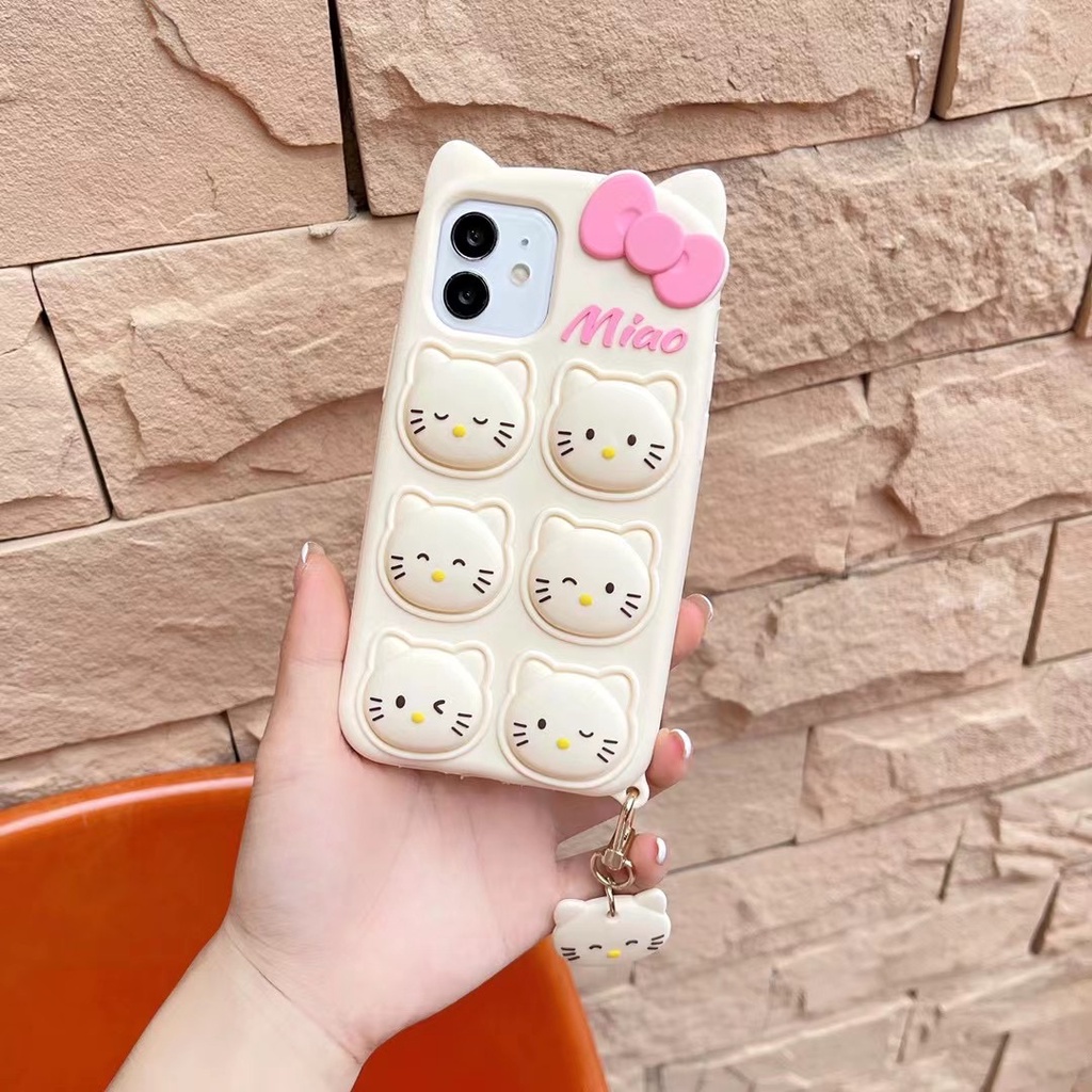 Ốp Điện Thoại Silicon Mềm Hình Mèo off-white 3D Cho Iphone 14 pro max 13 pro max 12 pro max 11 pro max xs max xr x 7 8 plus