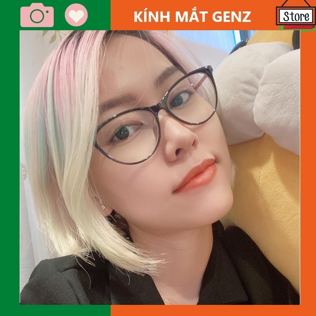 Gọng kính nữ dáng mắt mèo, càng kim loại phụ kiện thời trang cá tính 5029