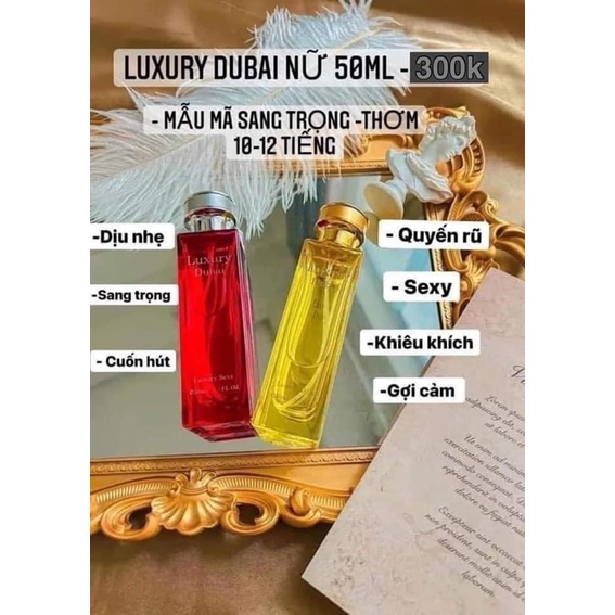 Tinh dầu Nước hoa Luxury Dubai dịu nhẹ quyến rũ