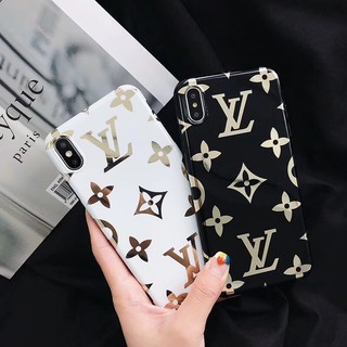 Ốp Điện Thoại Tpu Mạ Điện Imd Họa Tiết Hoa Lv Cho Iphone Xr Xsmax X I8 I7Plus I6S 8plus 7p