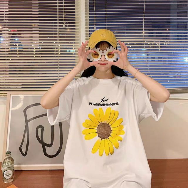 CÓ ẢNH THẬT FREESHIP Áo phông áo thun hoa cúc G-Dragon chất cotton xịn hàng Quảng Châu đủ size S/M/L
