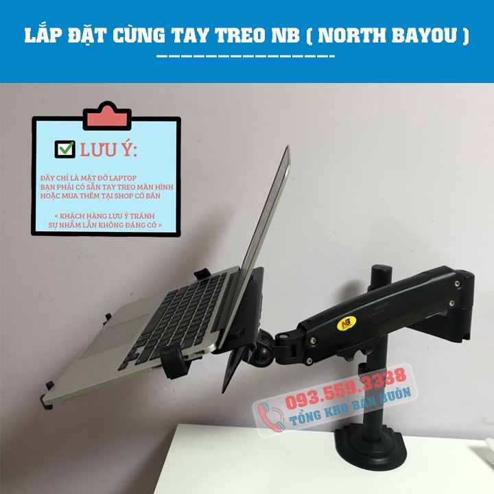 Giá Đỡ Kẹp LAPTOP / MÁY TÍNH BẢNG / MACBOOK / IPAD 10 - 17.3 INCH Model: LOCTEK DA1 - Lắp Đặt Cùng Giá Treo Màn Hình