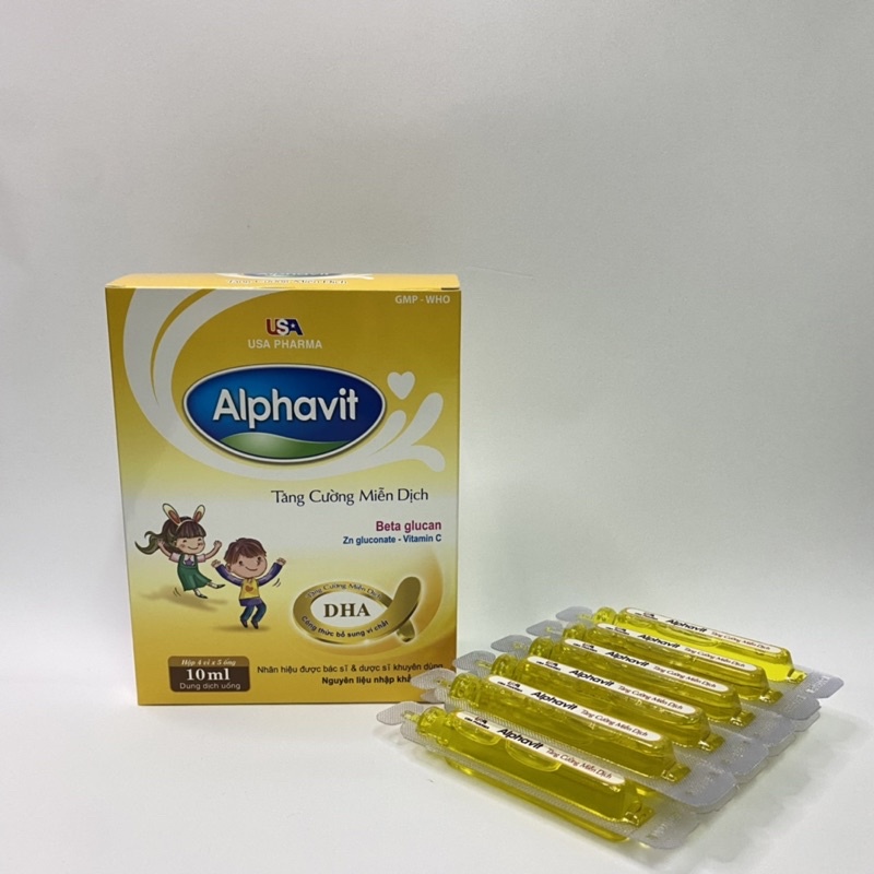 Alphavit tăng cường miễn dịch - TĂNG SỨC ĐỀ KHÁNG - NGUYÊN LIỆU NHẬP KHẨU MỸ - HỘP 20 ỐNG NHỰA