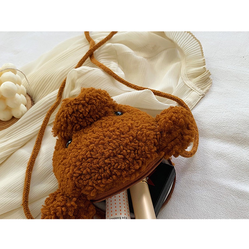 Túi đeo chéo IELGY mini hình gấu bông dễ thương dành cho nữ