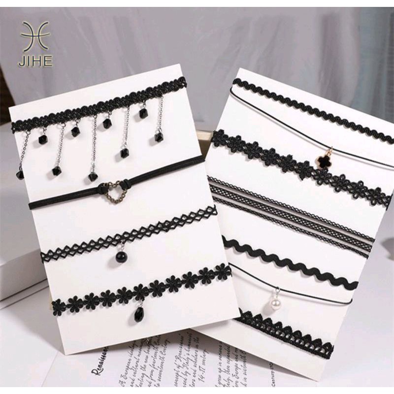 vòng cổ chocker nữ đính ngọc