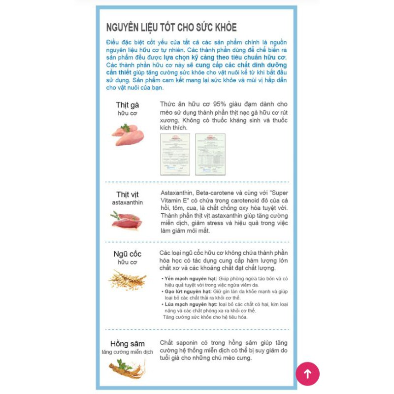 1kg Thức ăn giàu đạm cho mèo Natural Core