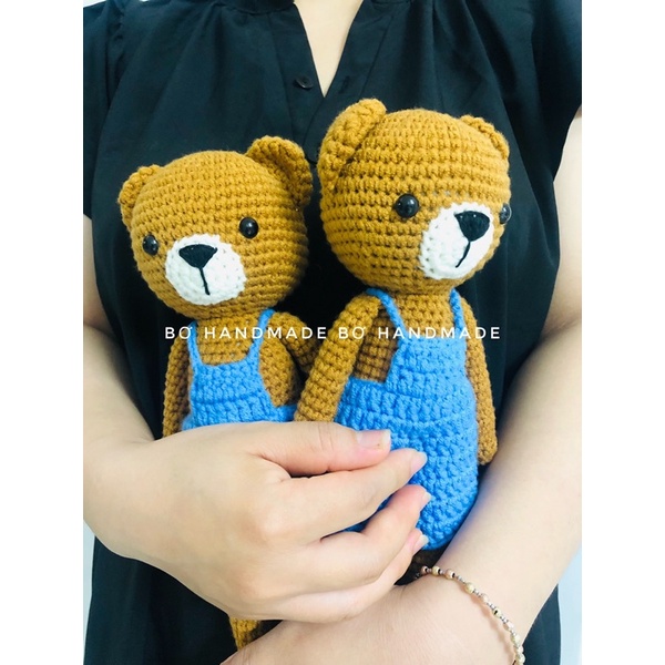 ❤️Gấu Teddy nhồi bông❤️ Handmade, sợi Milk cotton 100%, cực yêu, cực dễ thương, Bơ Handmade
