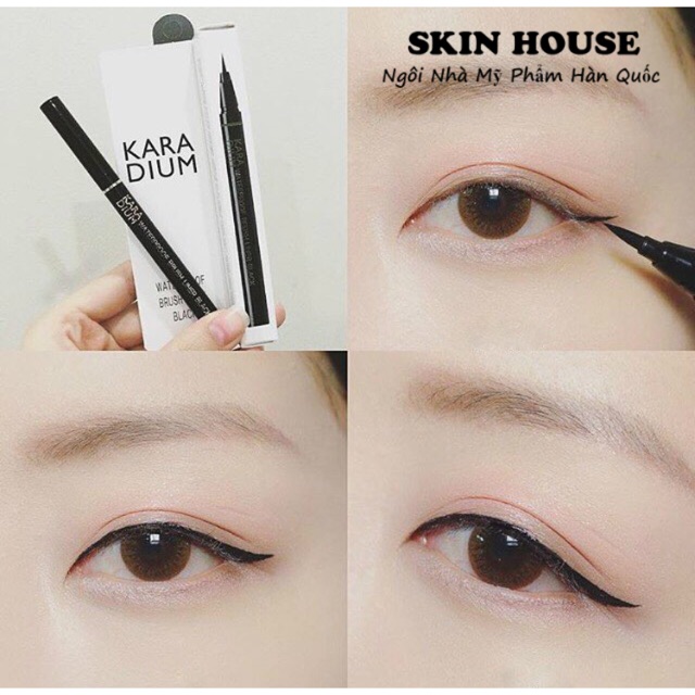 bút dạ kẻ mắt không len karadium