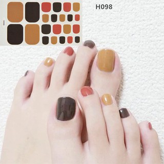 14 miếng Sticker dán móng chân (H096 - H100)