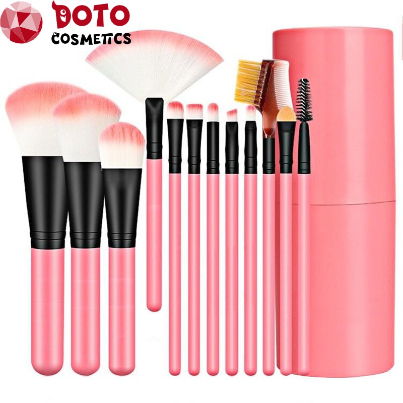 Set 12 Cọ Trang Điểm [SIÊU HOT] Tán Nền Phủ Phấn Đánh Mắt Khói Vẽ Mắt và Cọ Môi | BigBuy360 - bigbuy360.vn