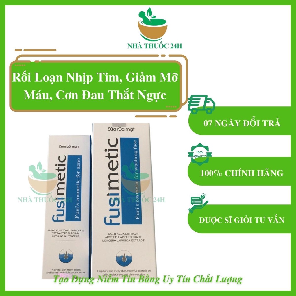 Kem Bôi Mụn Fusimetic Và Sữa Rửa Mặt Fusimetic