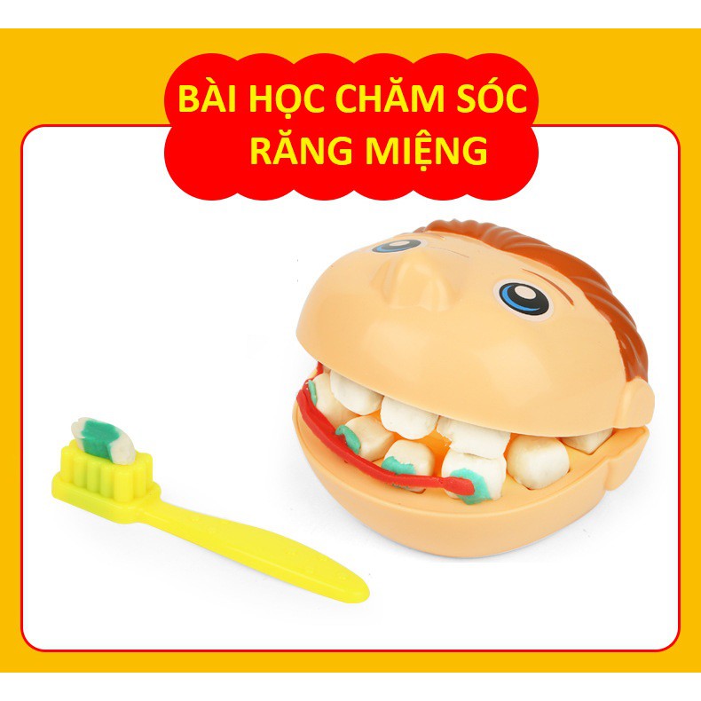 Bộ đồ chơi đất nặn chăm sóc sức khỏe răng miệng cho bé