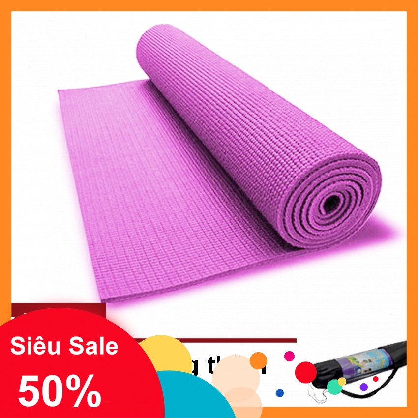 [GIÁ SẬP SÀN] THẢM TẬP YOGA 2 LỚP HOA VĂN CAO CẤP [SỈ]